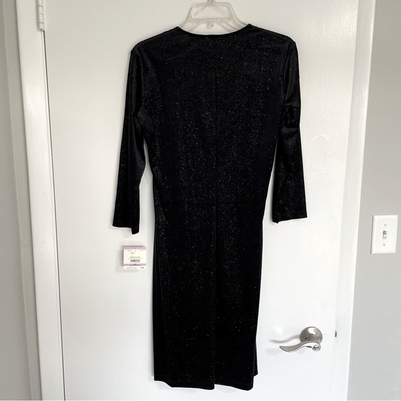 NWT Anne Klein Black Sequin Cocktail Party Dress Women’s M - Picture 4 of 7